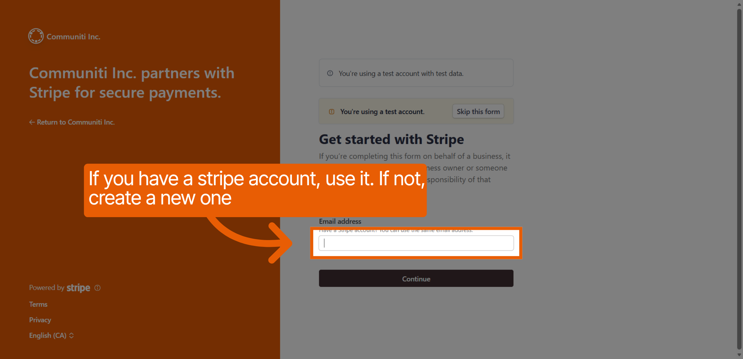 Click Email Address Field
