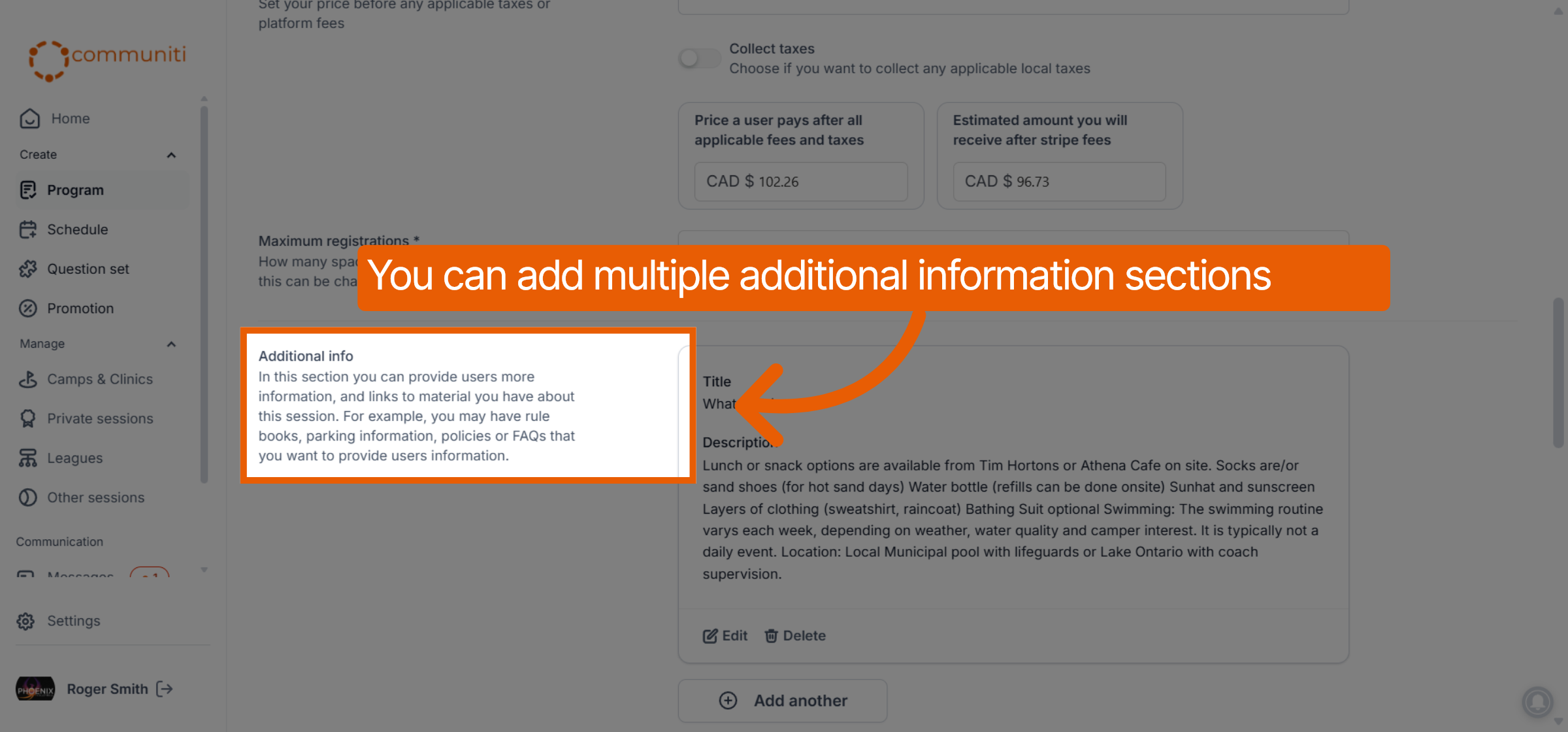 Add Additional Information