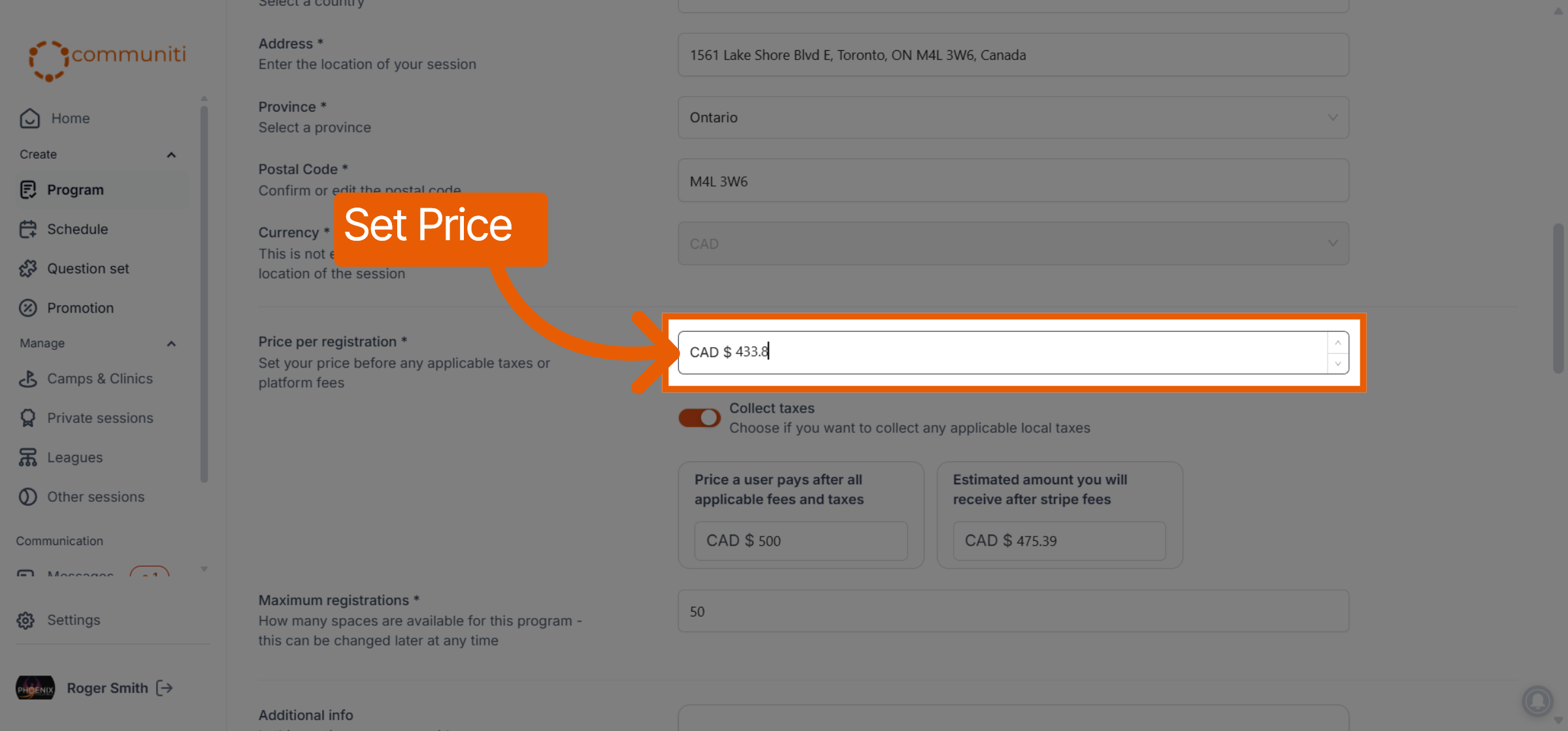 Adjust Price Value