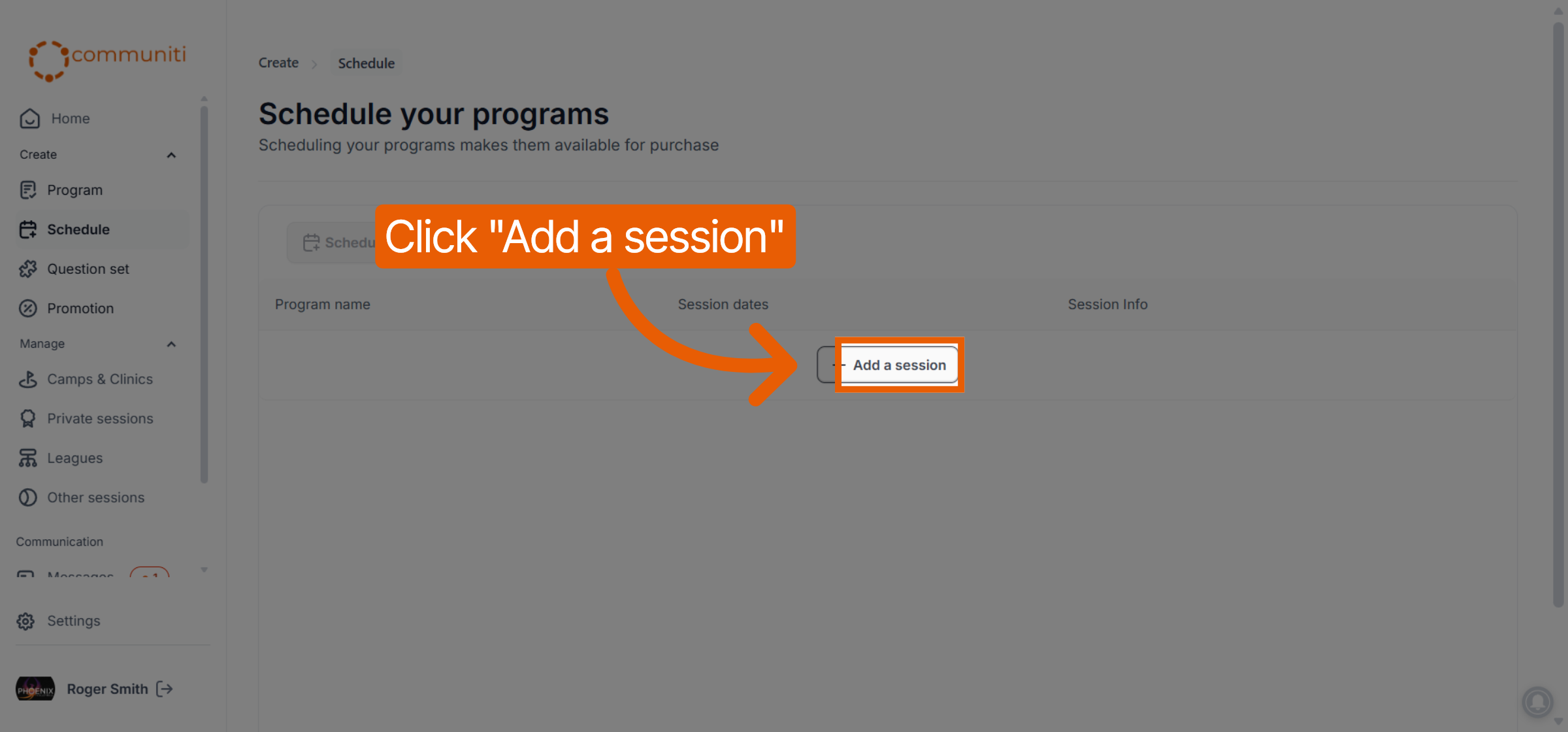 Add New Session