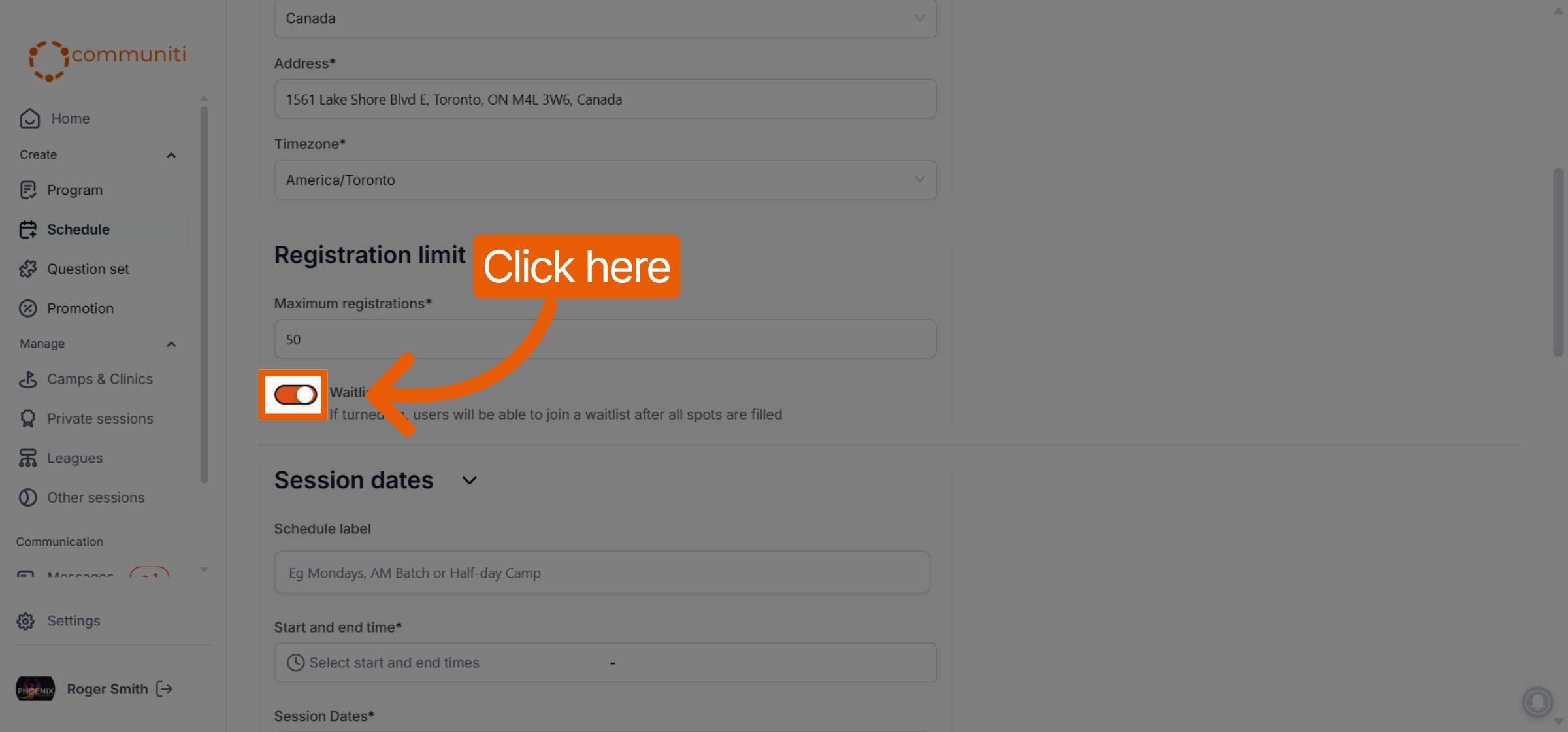 Access Scheduling Details