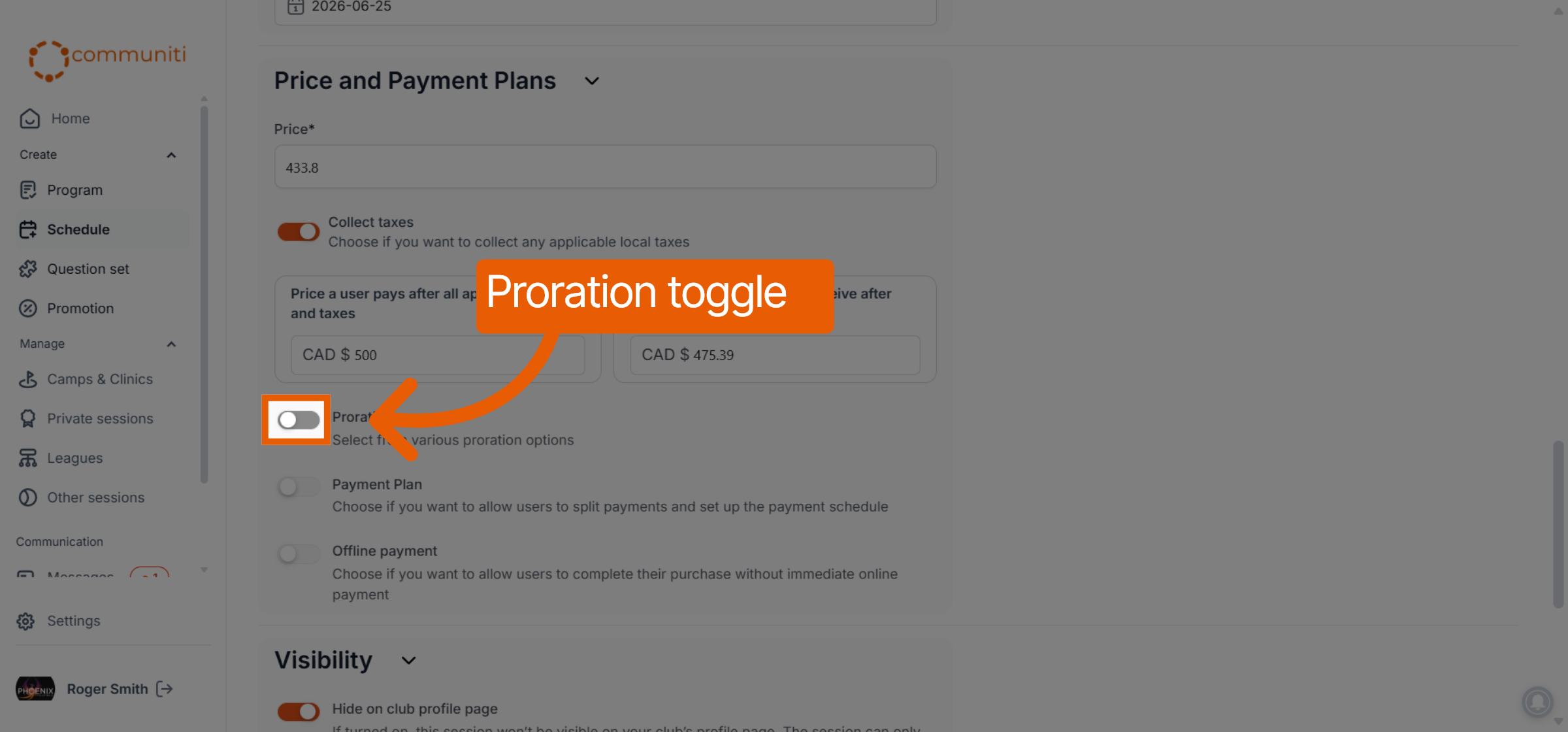 Open Pricing Options