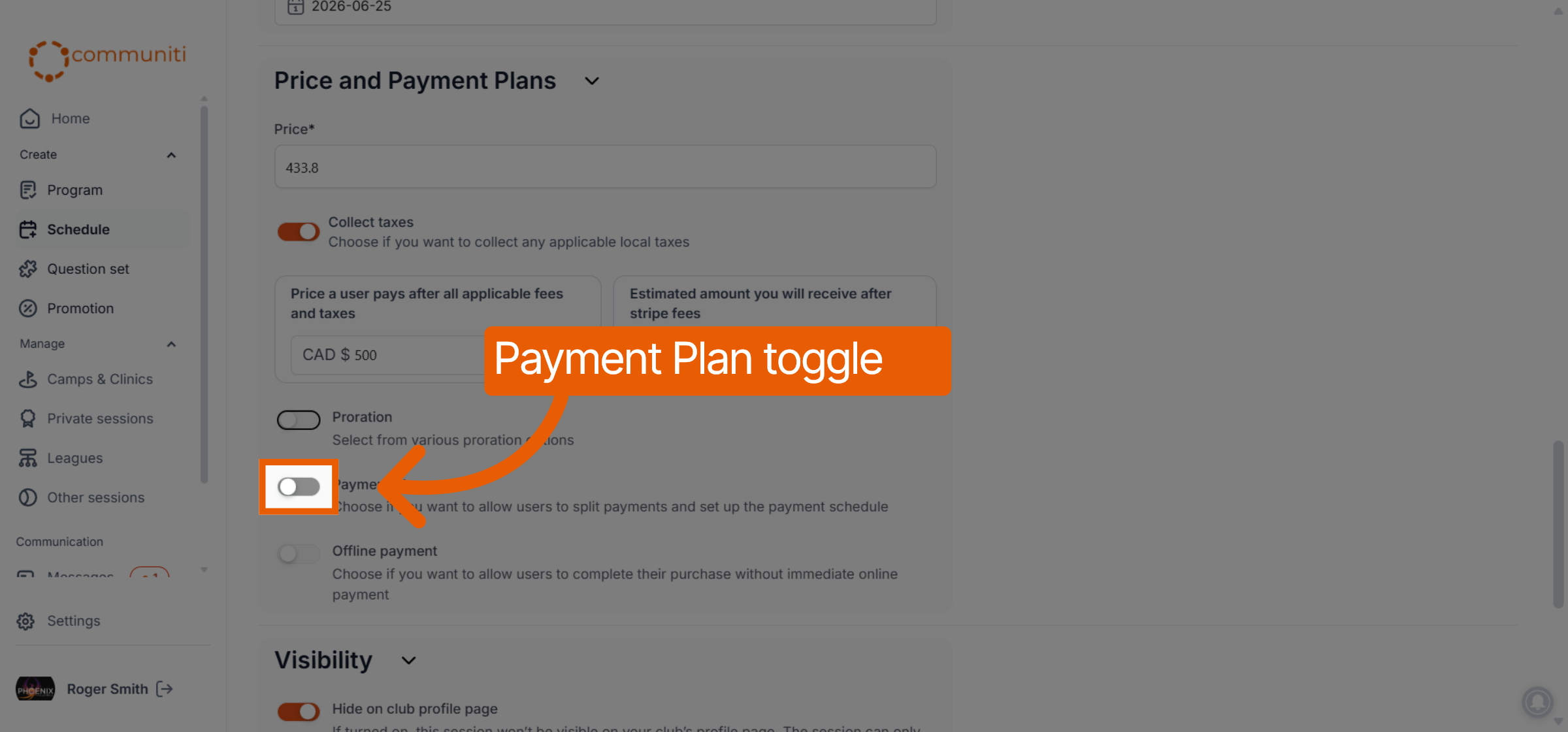 Access Payment Options