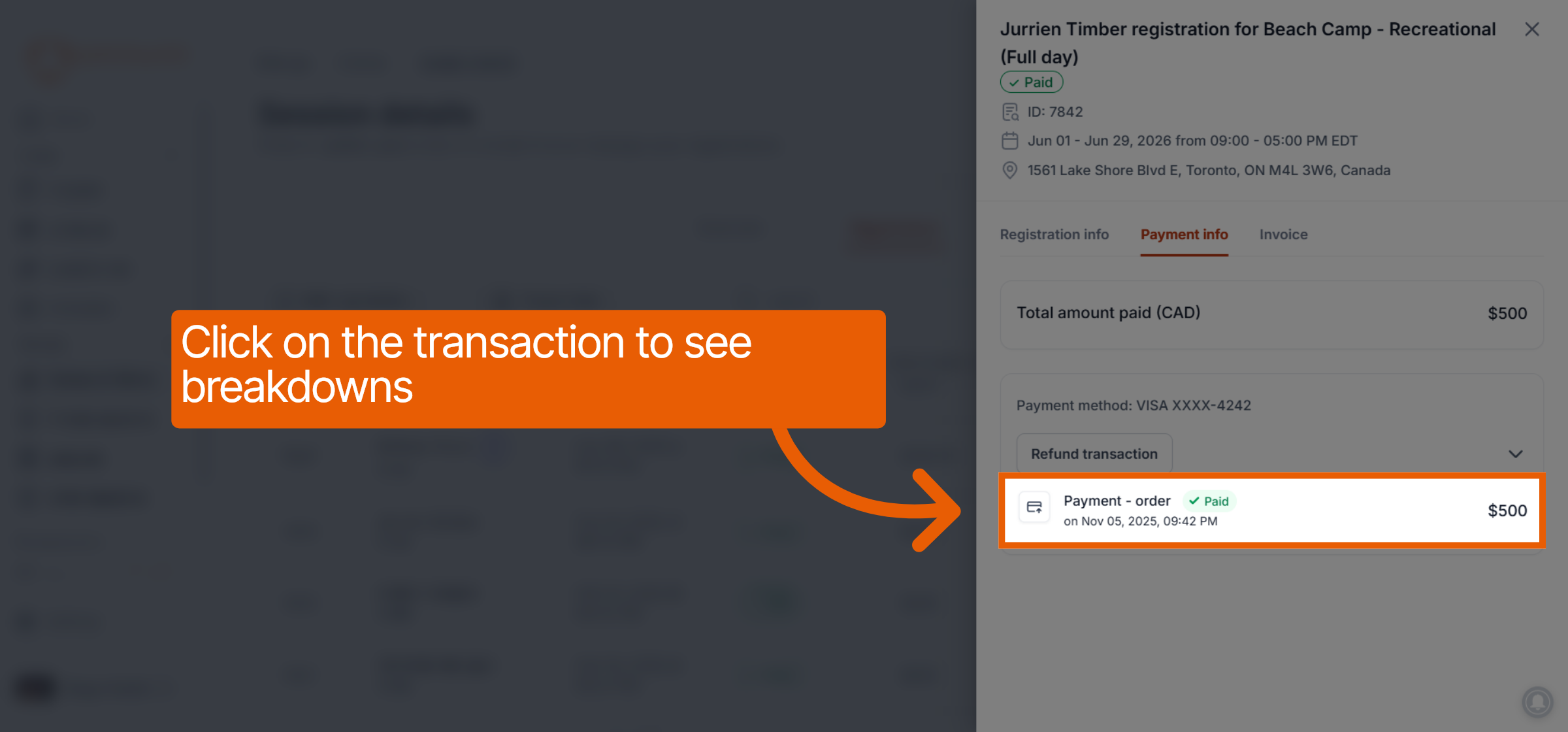 View Payment Details