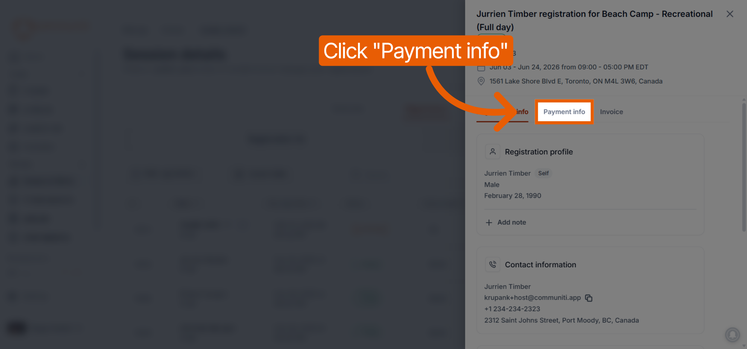 Access Payment Information