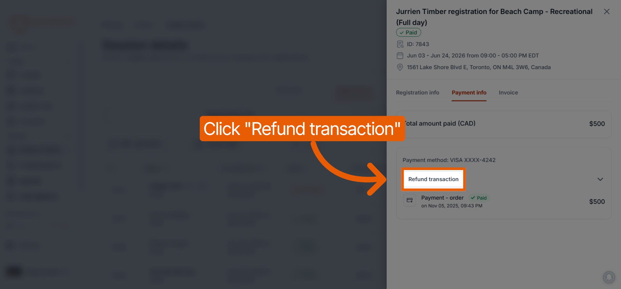 Initiate Refund Process