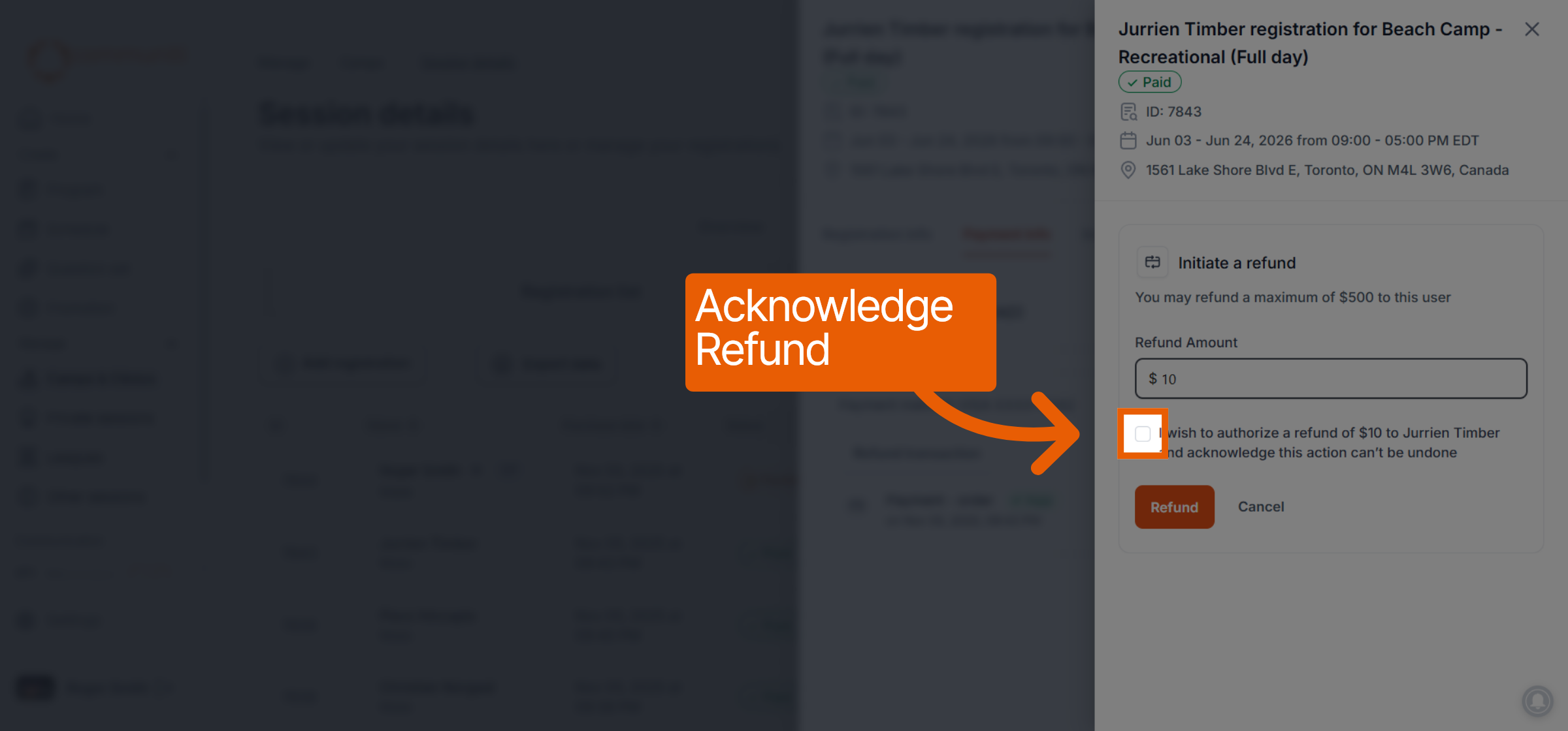 Proceed with Refund