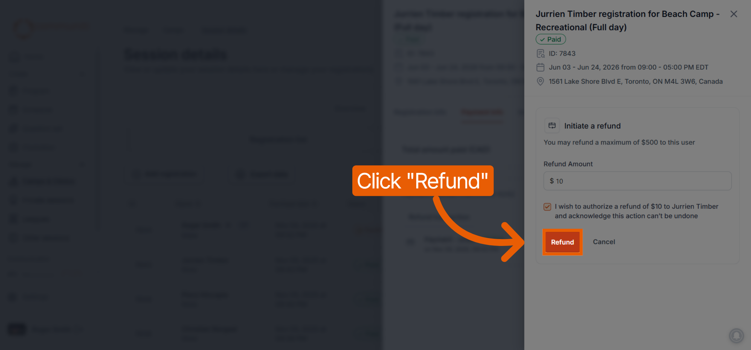 Finalize Refund
