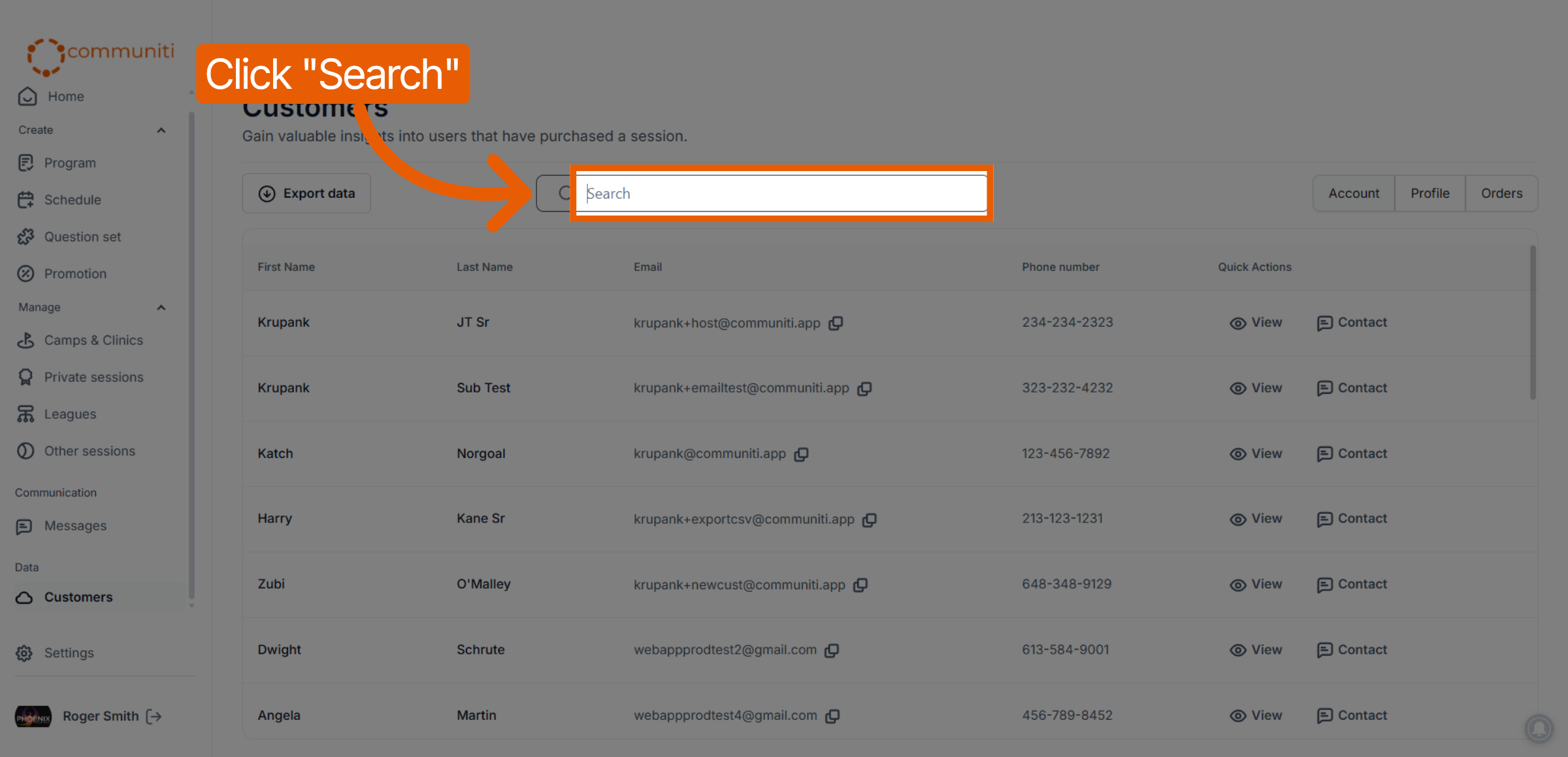 Open Search Function