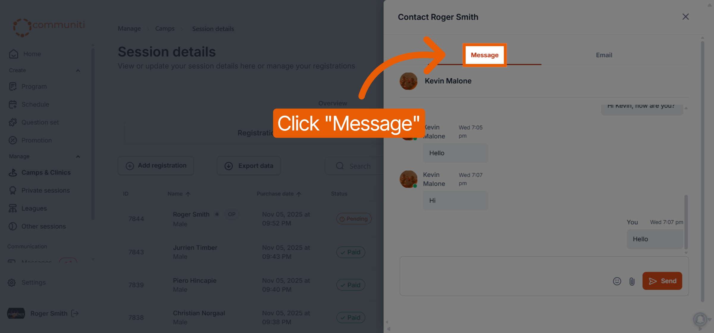 Initiate Message Creation