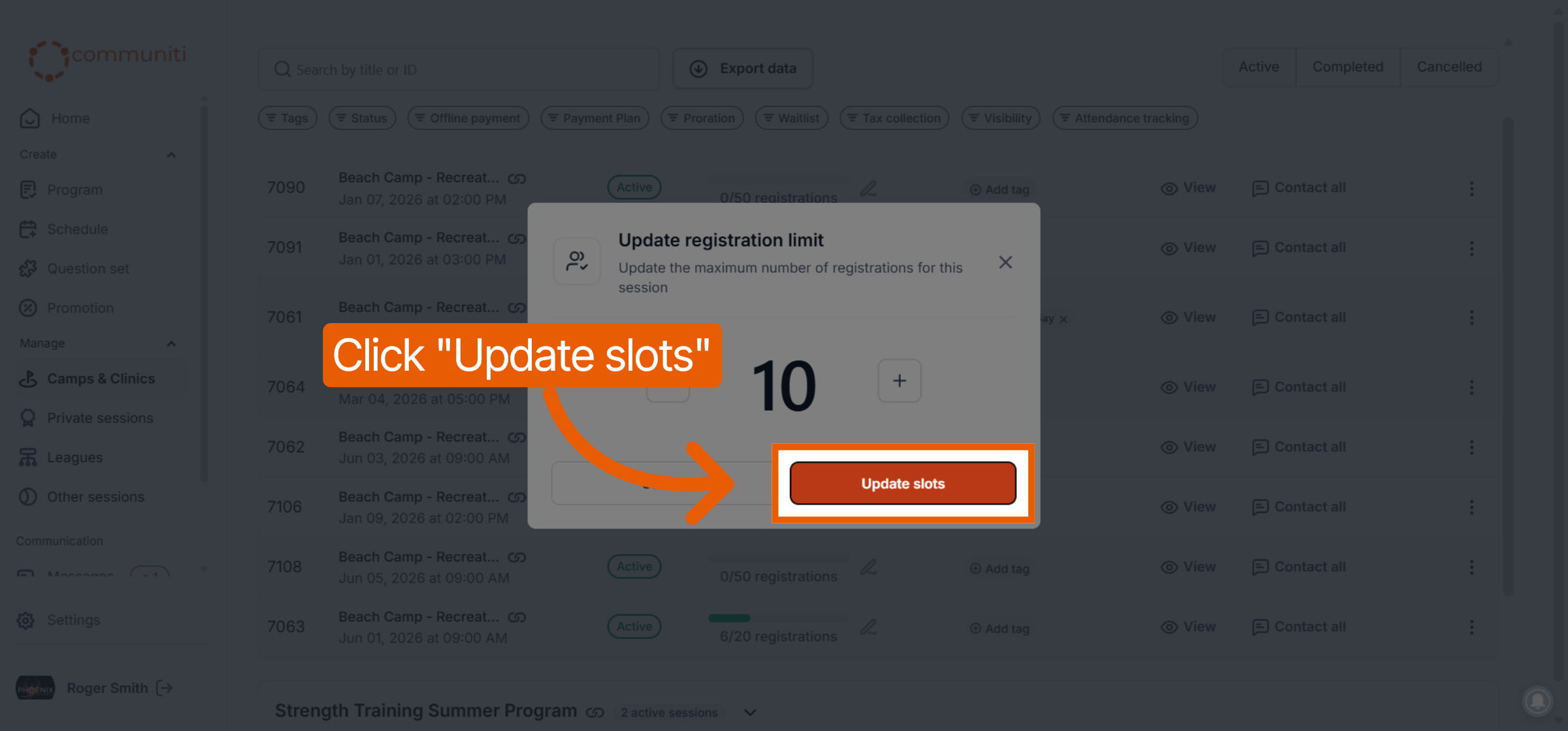 Update Slots