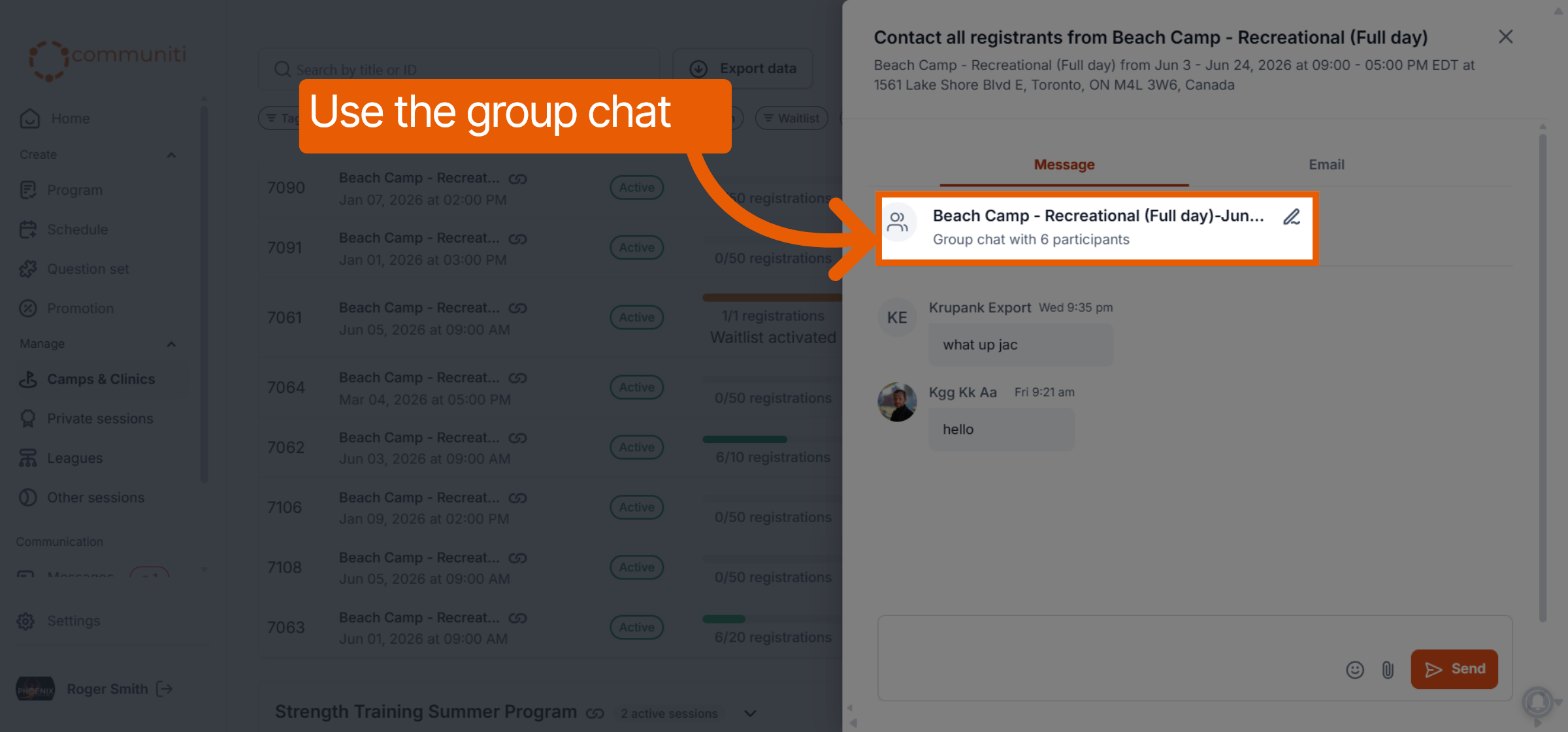 Access Group Chat