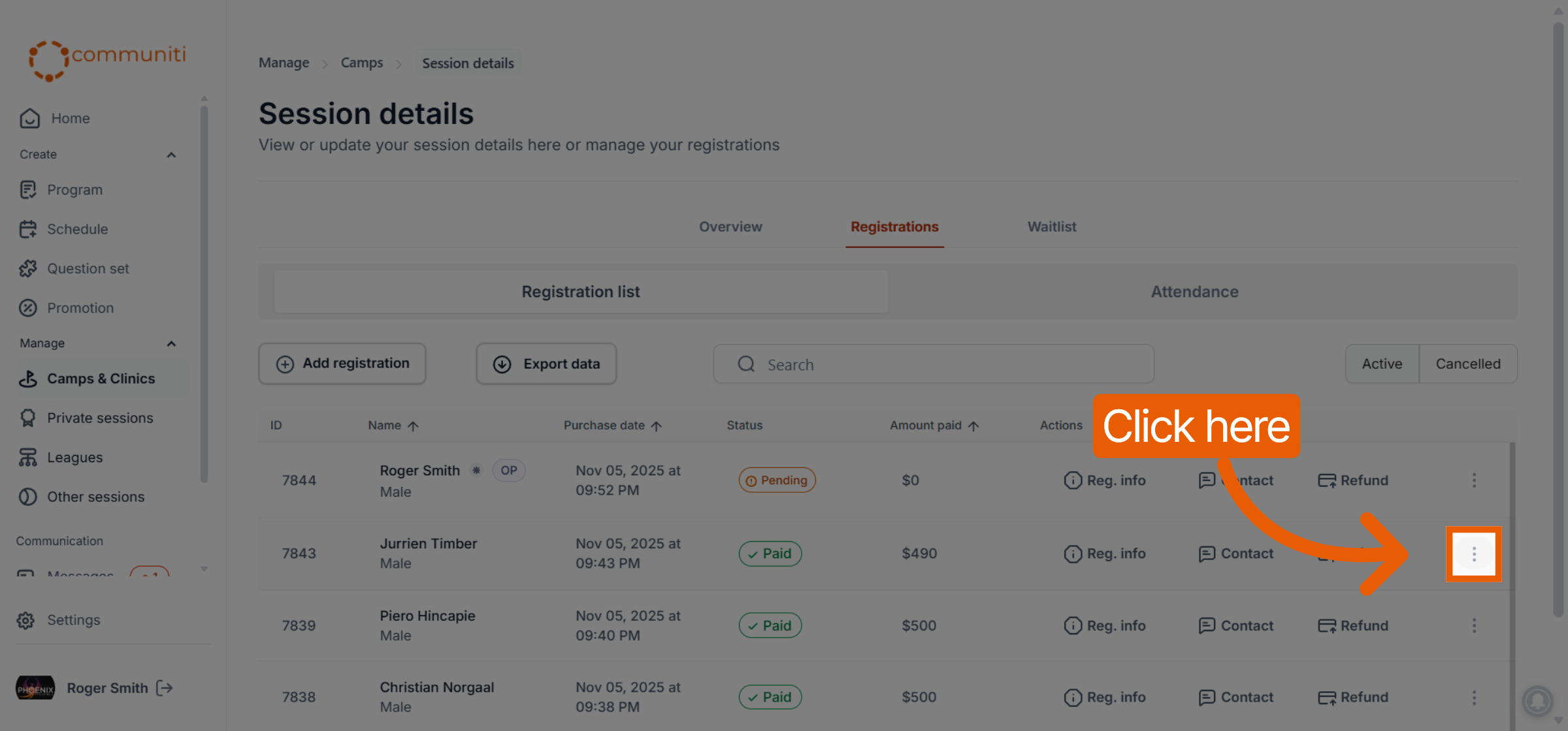Access Registration Options