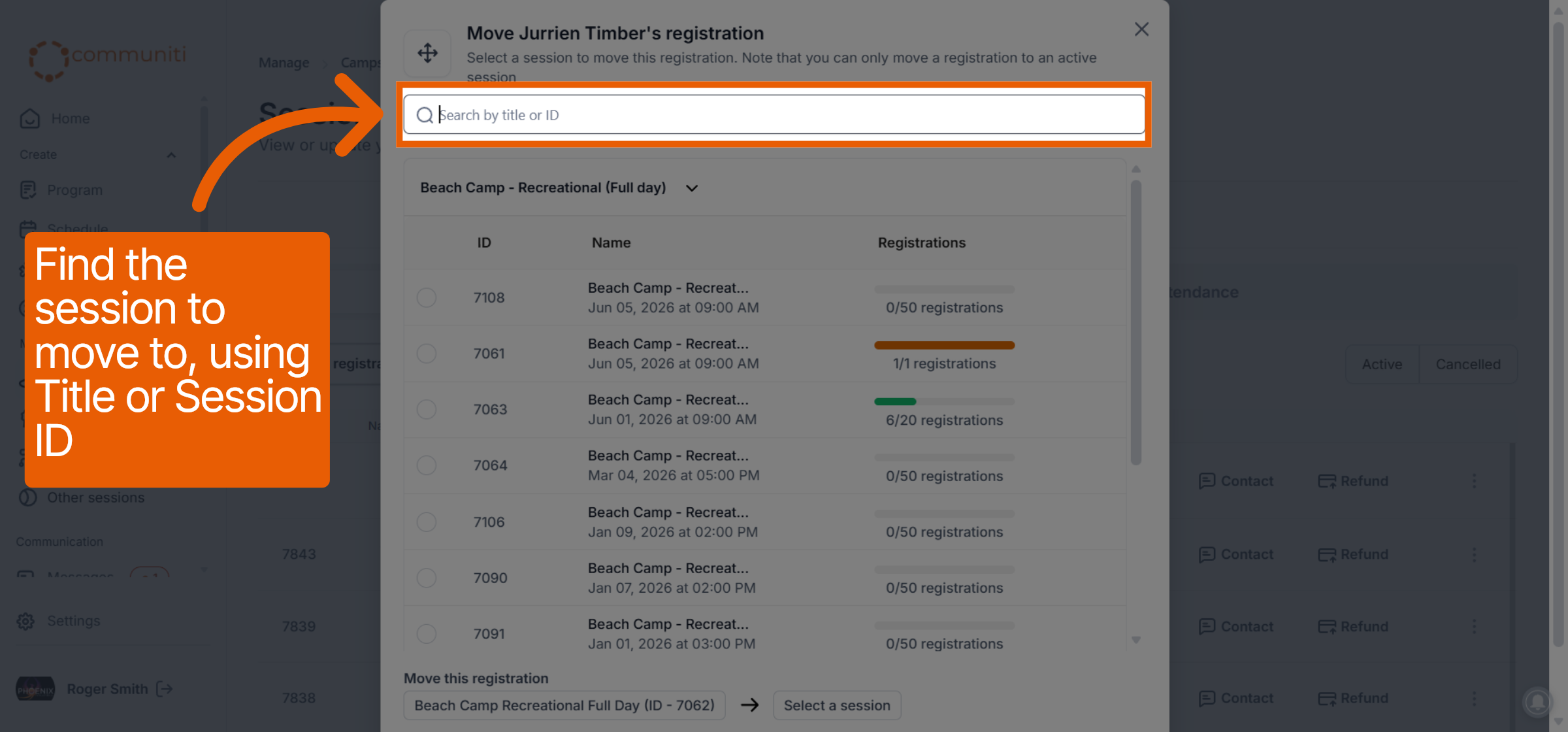 Search Registration by Title or ID