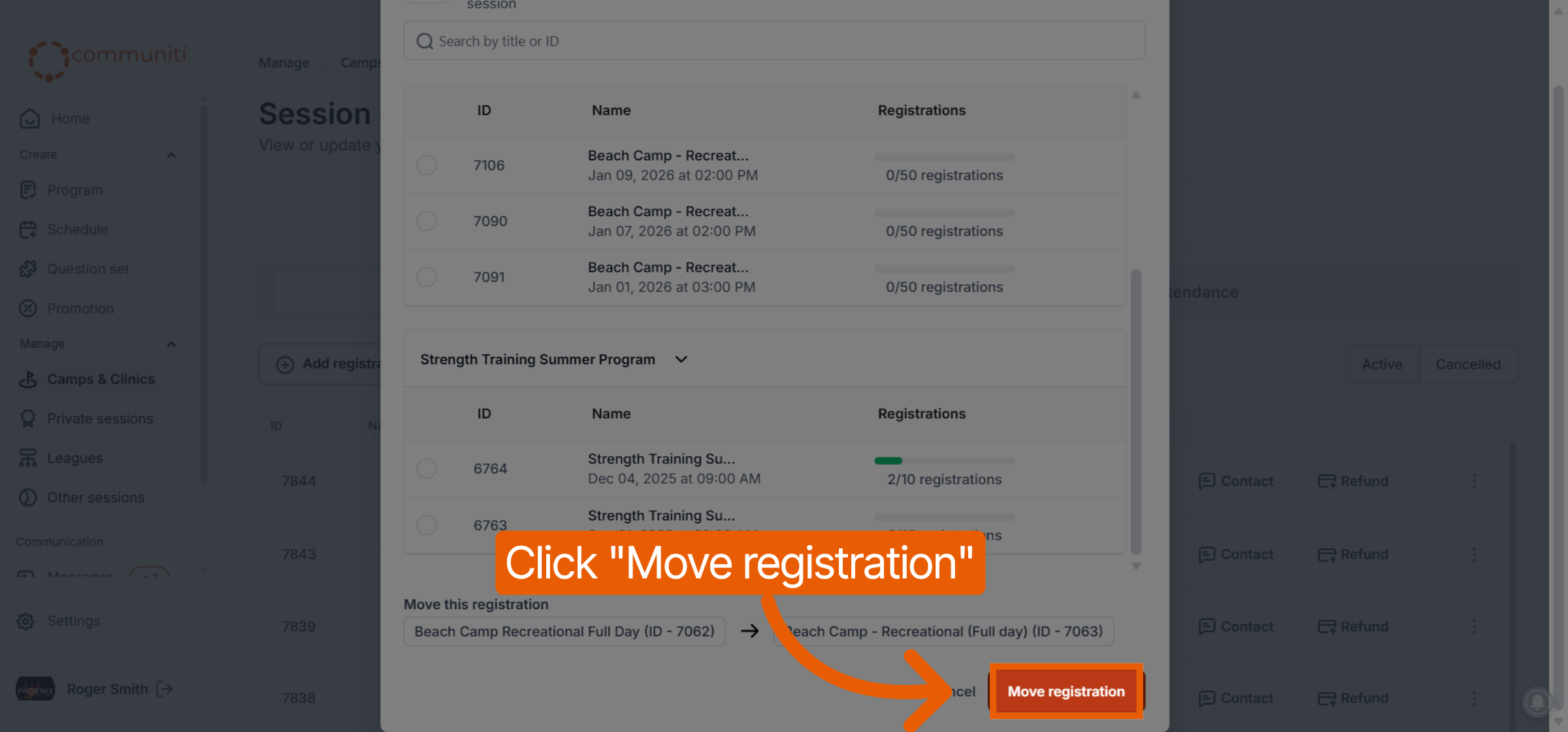 Finalize Move Registration