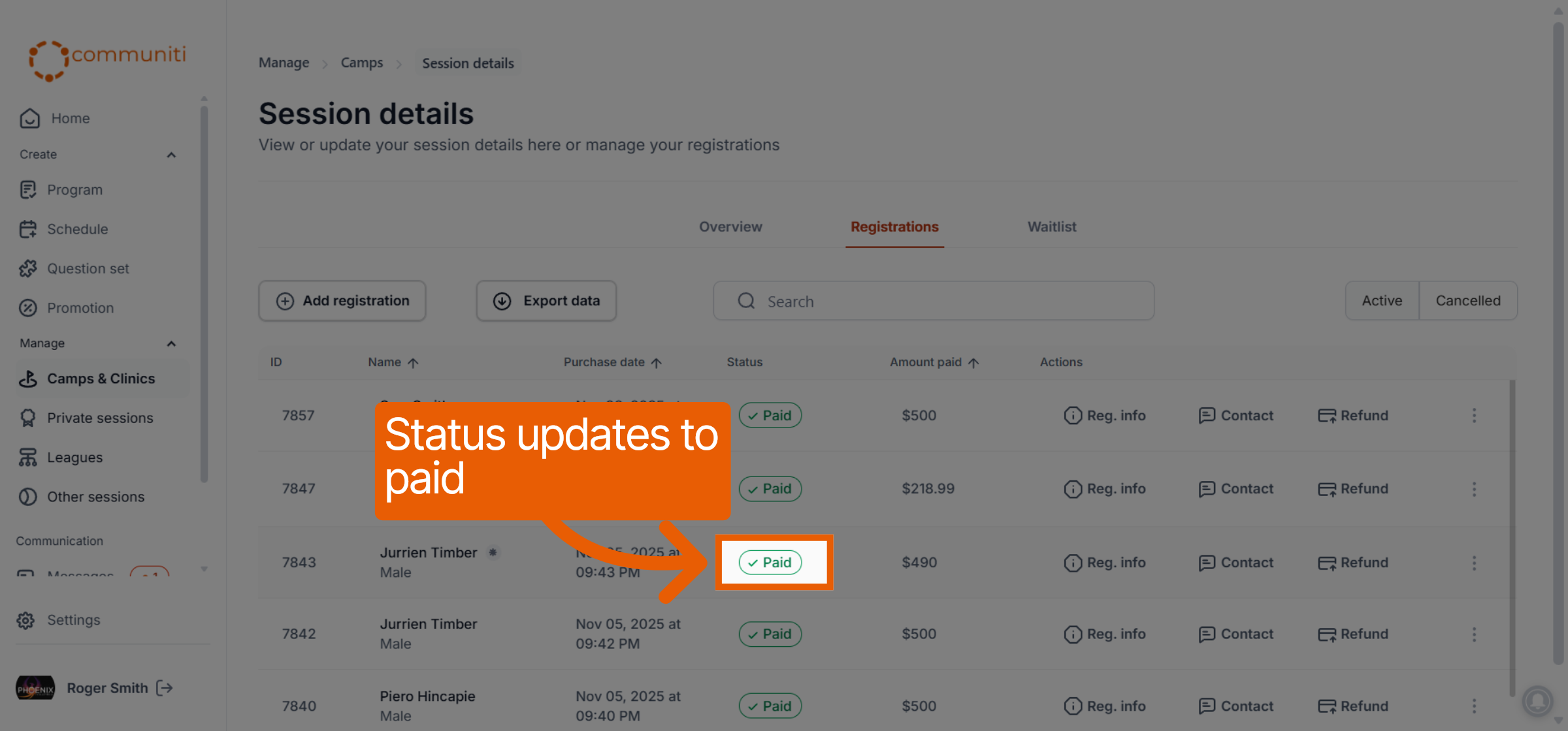Set Payment Status to Paid