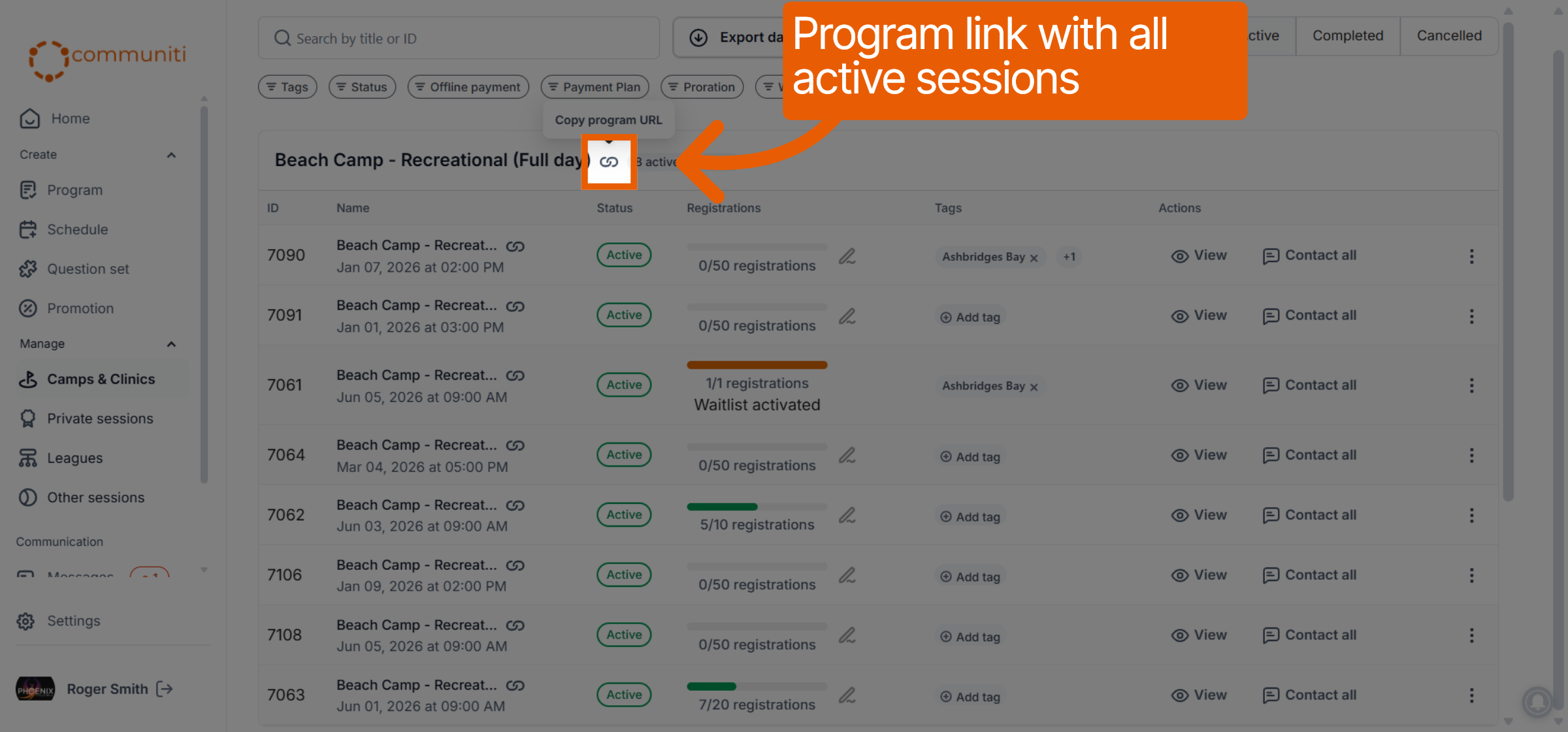 Open Program Details