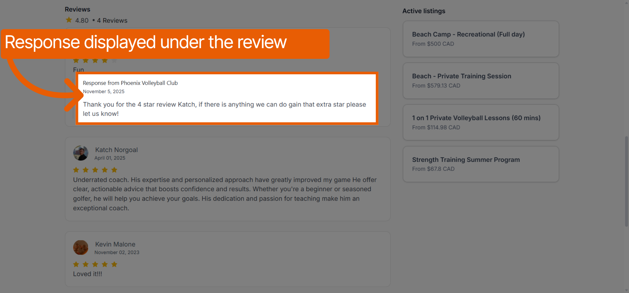 Respond to Specific Review