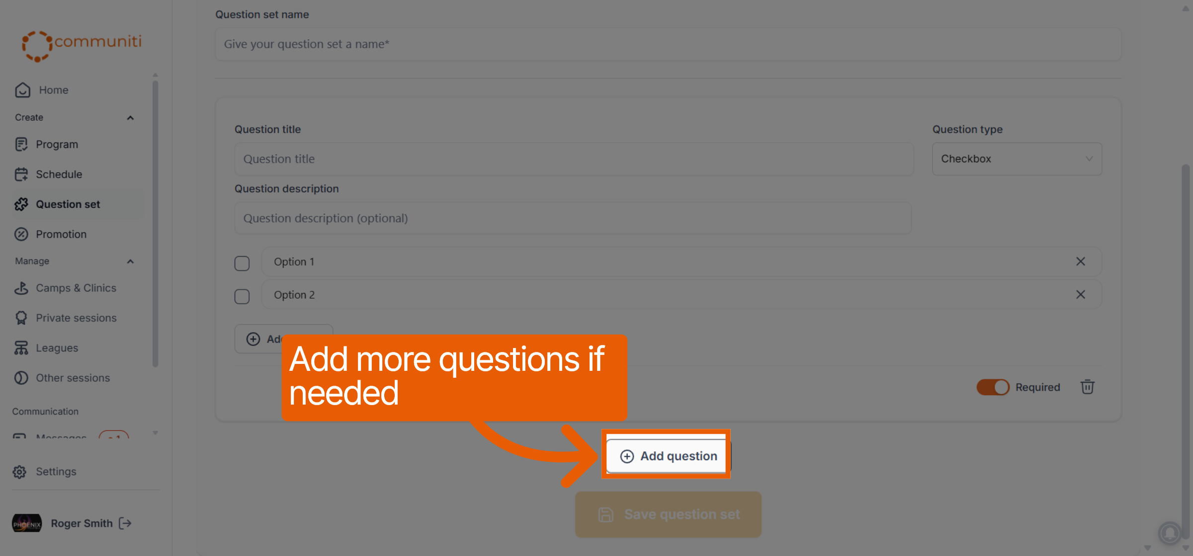 Add Additional Question