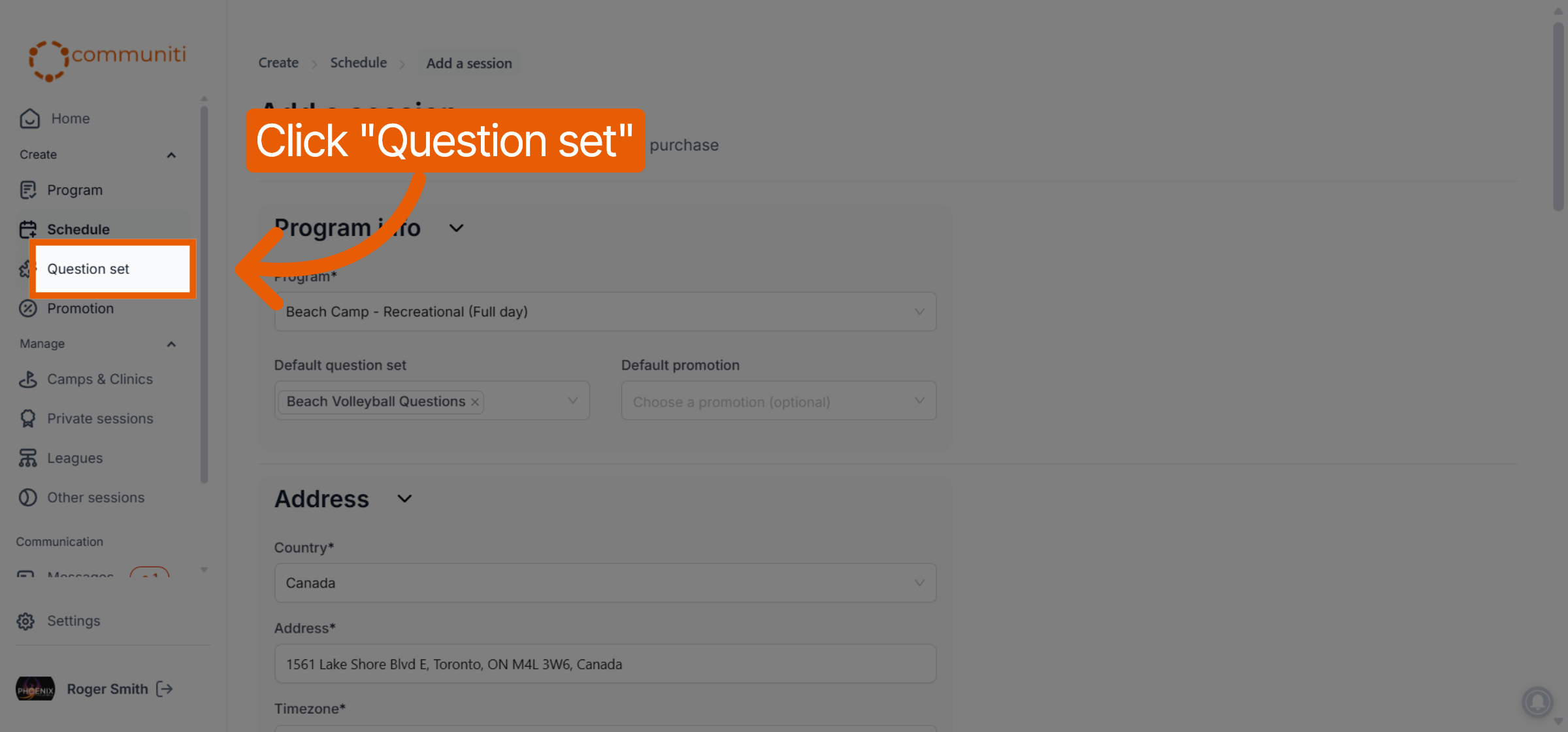 Access Question Set Options