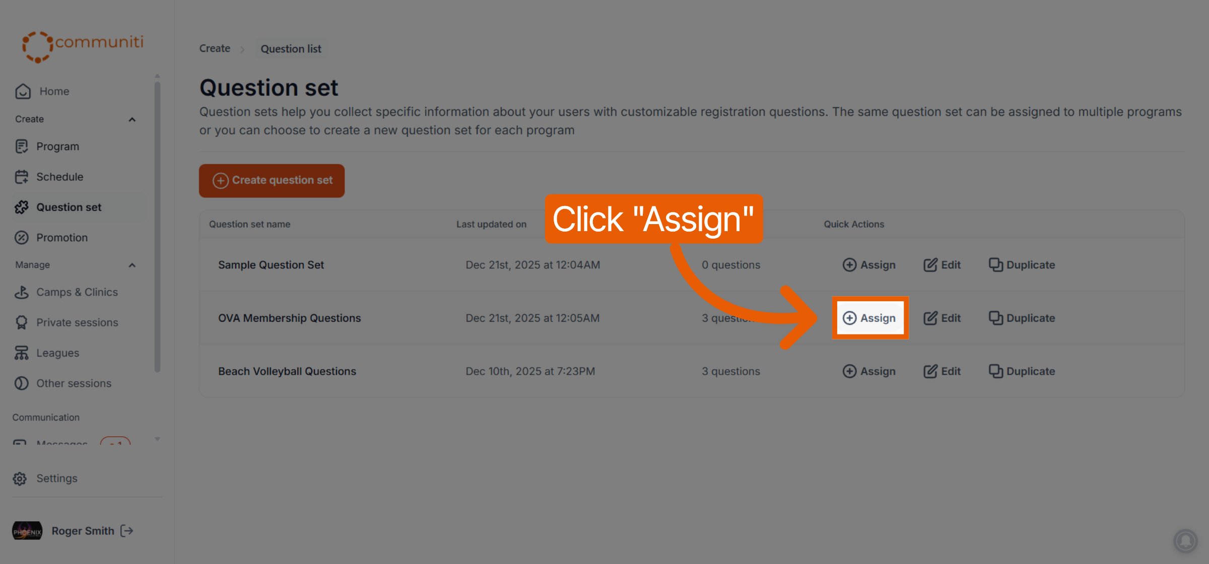Initiate Assignment Process