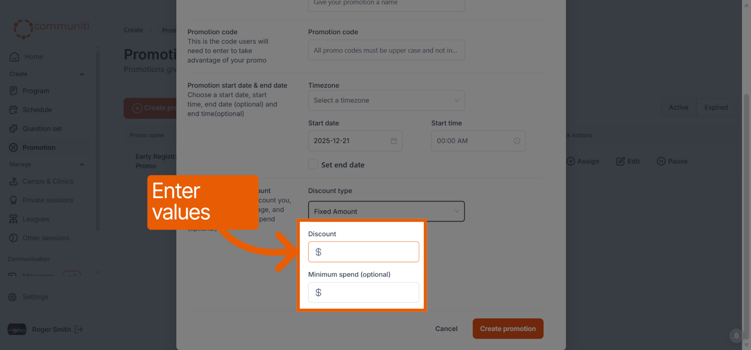 Access Discount Settings