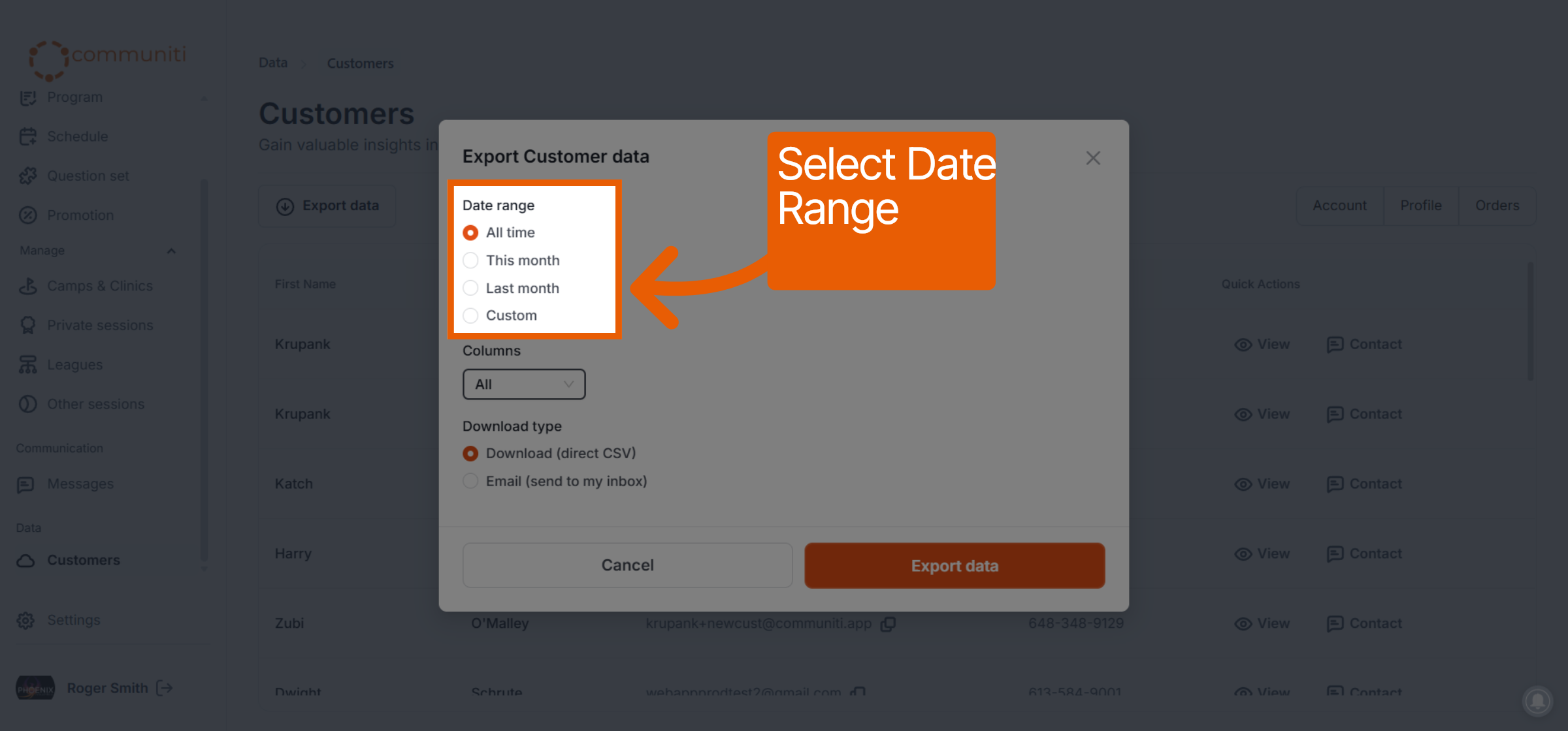 Choose Data Category