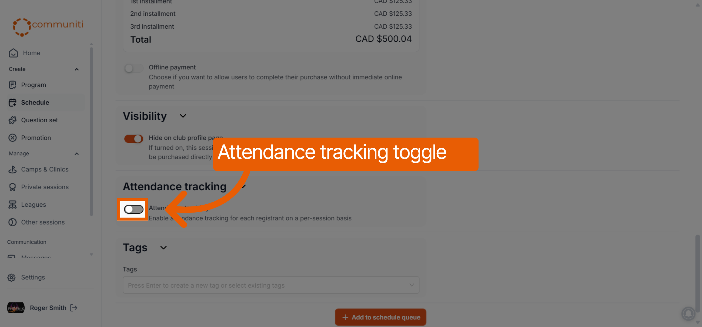 Access Session Details