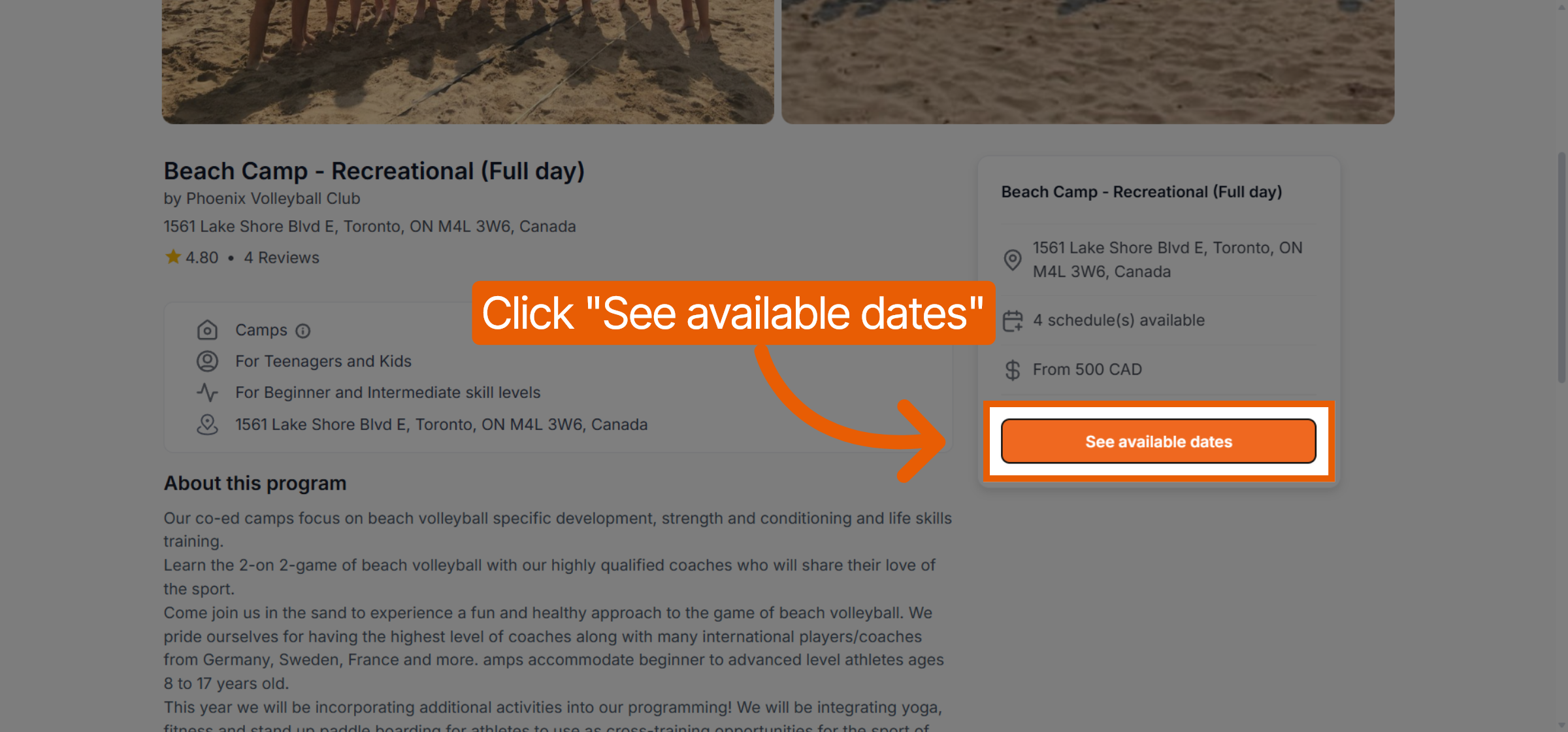 View Available Dates