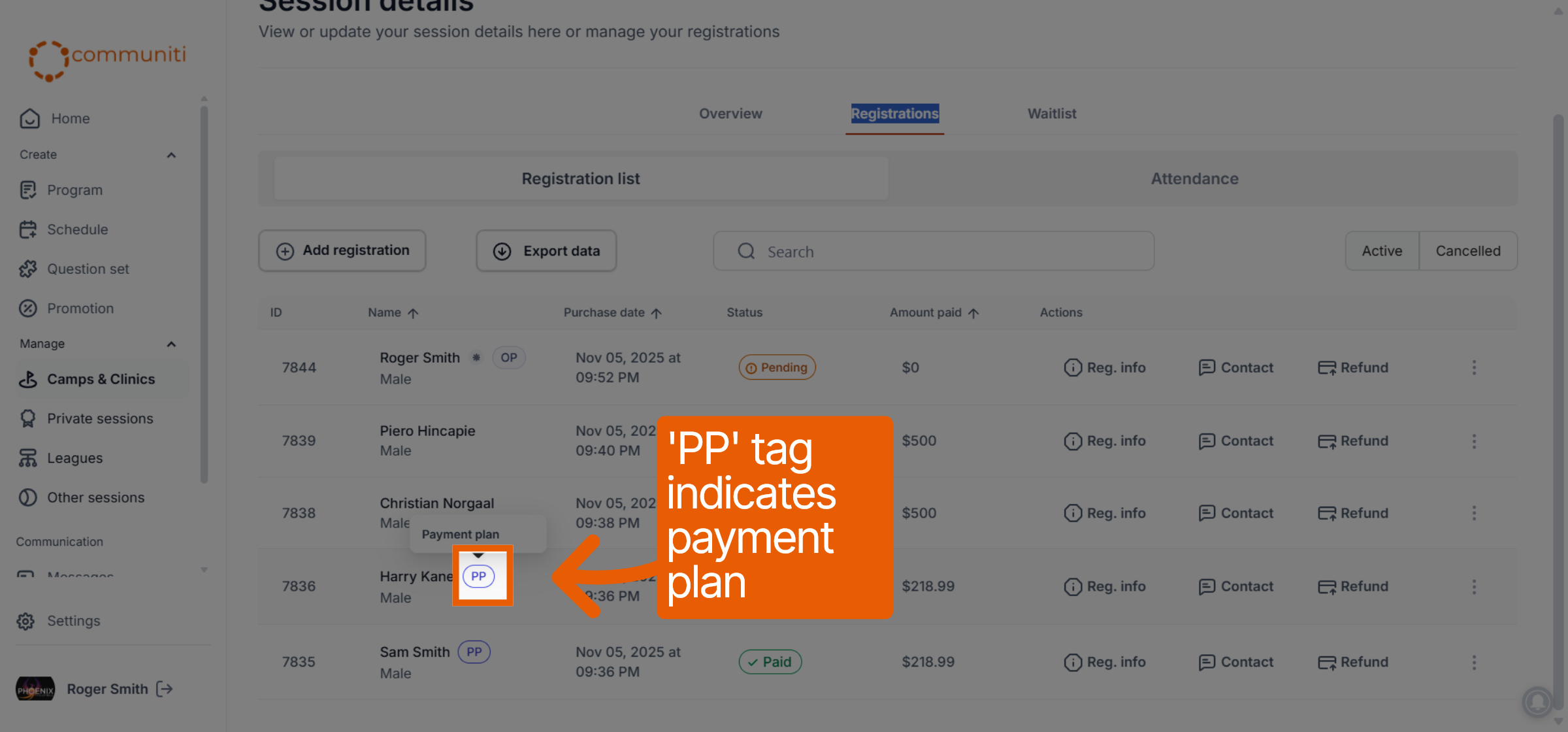 Filter by Payment Plan