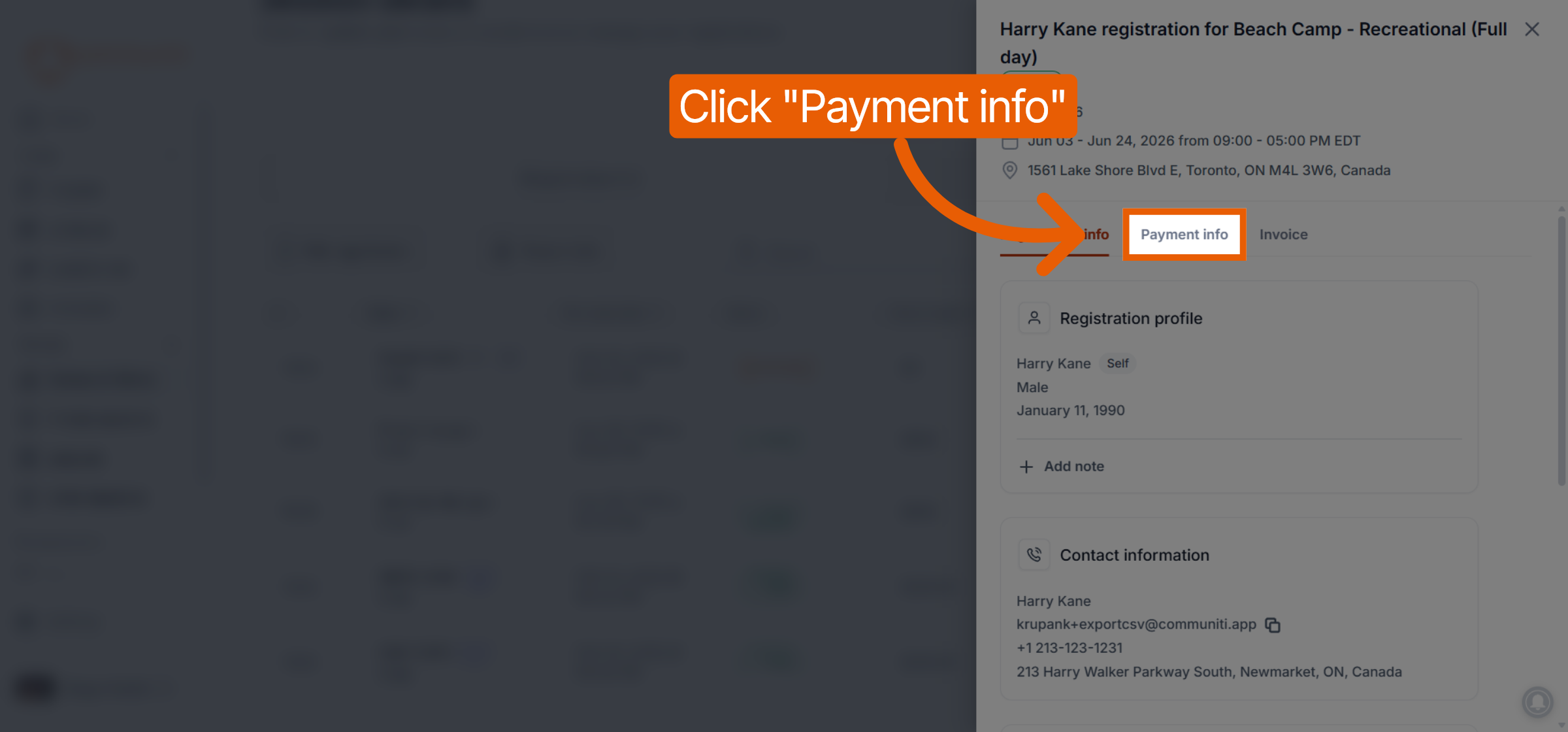 View Payment Information