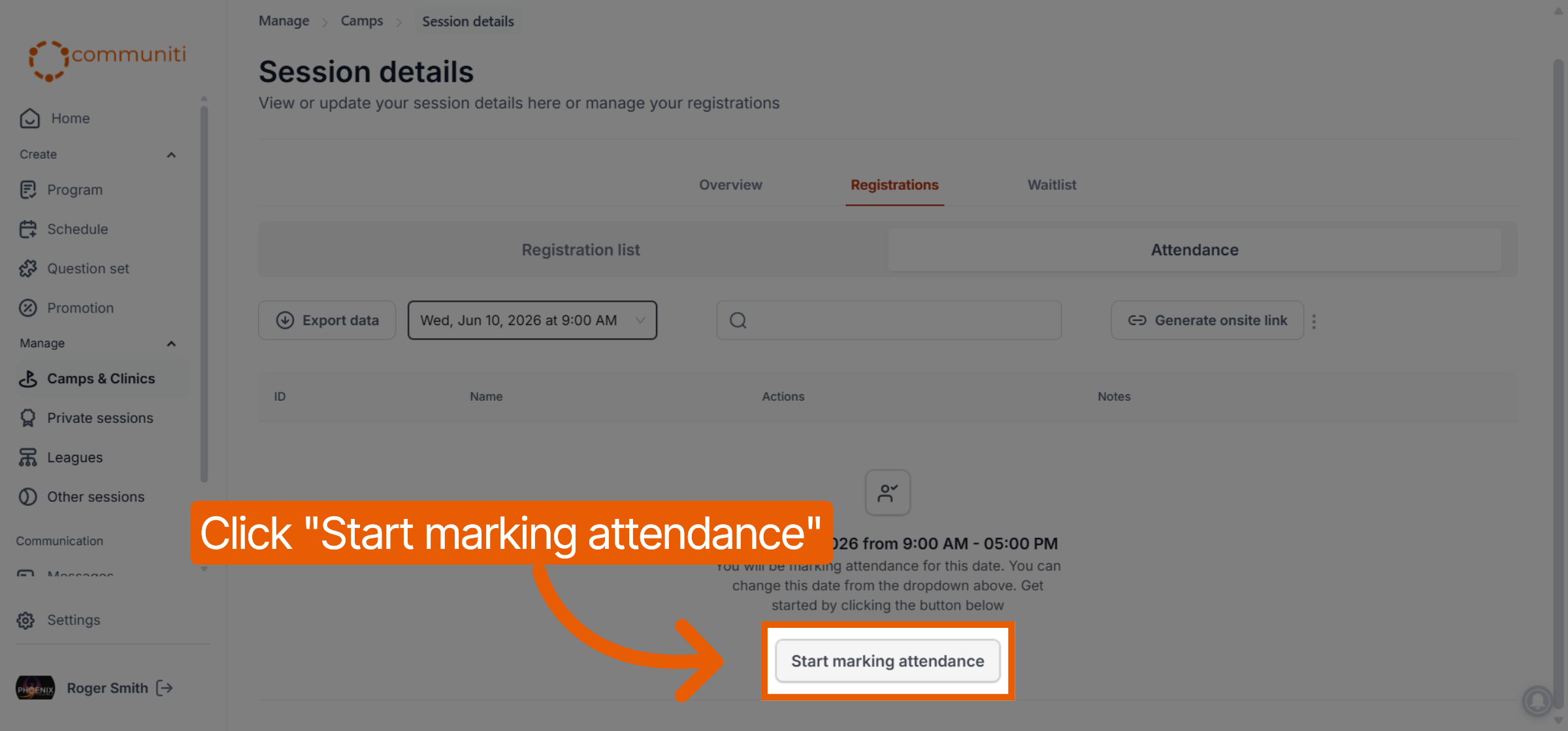 Start Marking Attendance